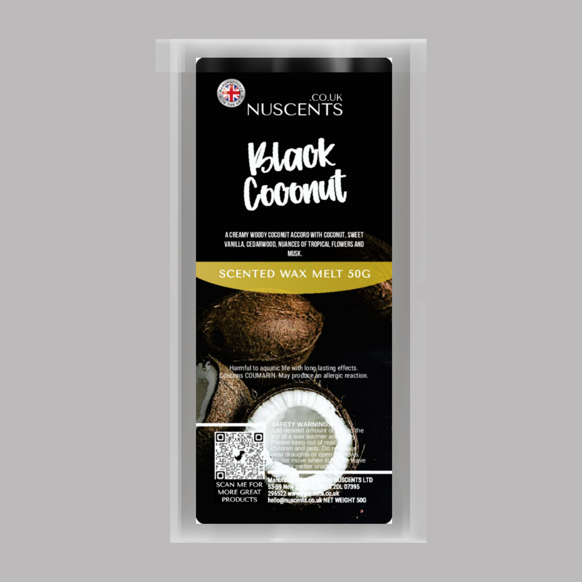 Black Coconut Scented Wax Melt