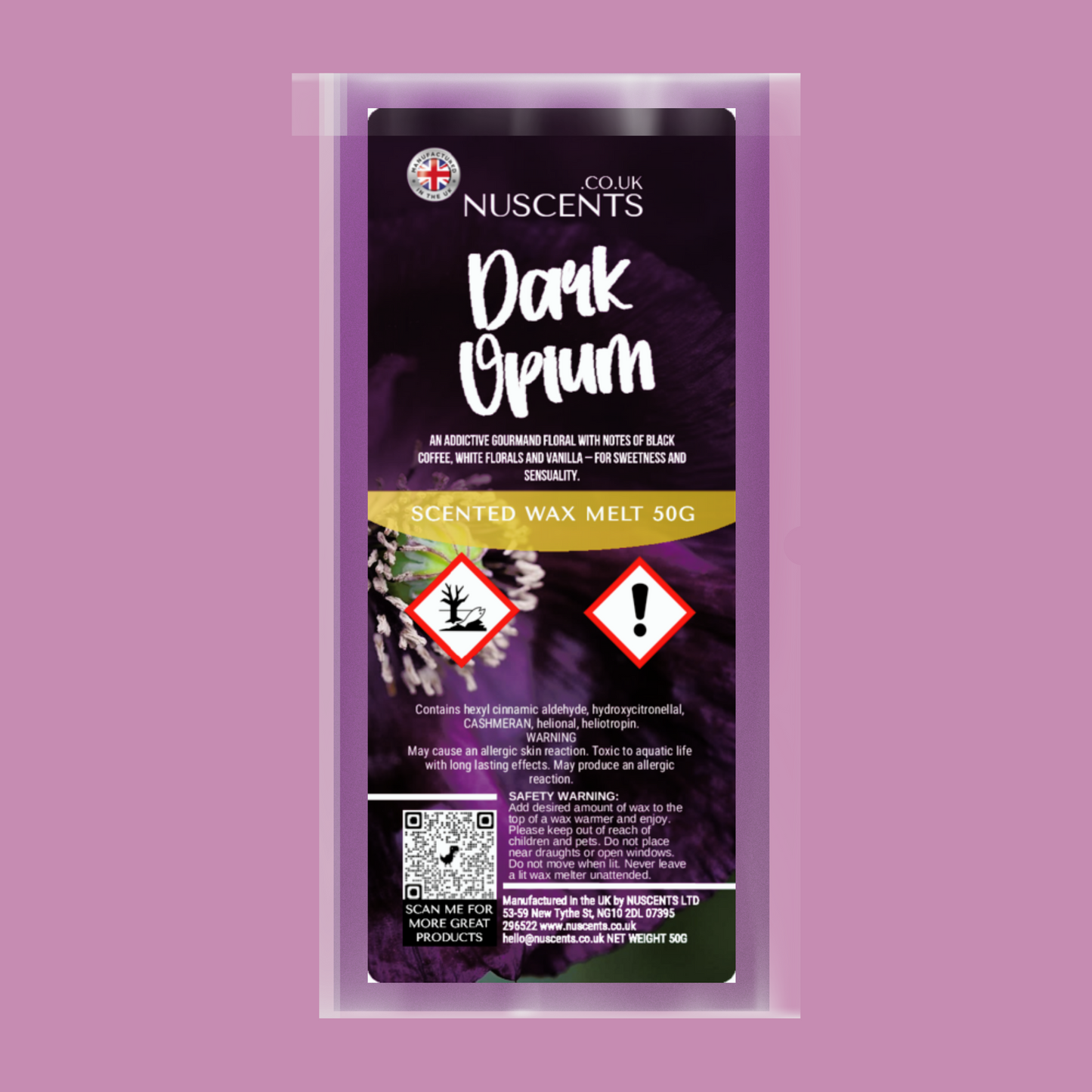 50g Dark Opium Scented Wax Melt