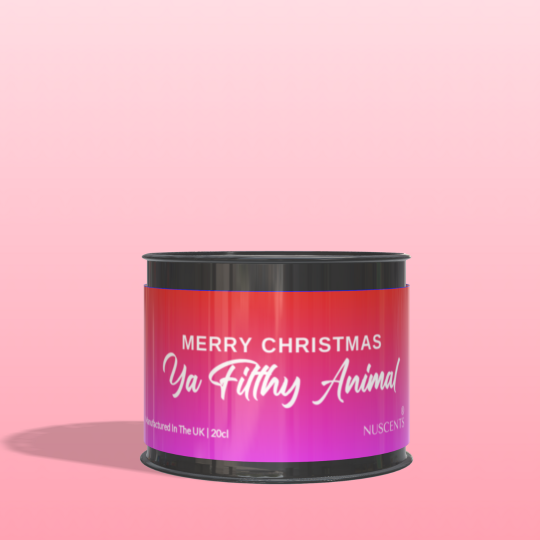 *CHRISTMAS Merry Christmas Ya Filthy Animal Candle