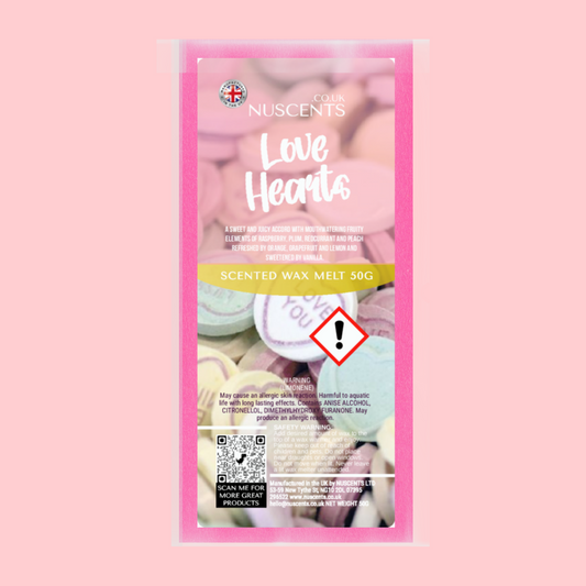 50g Love Hearts Scented Wax Melt