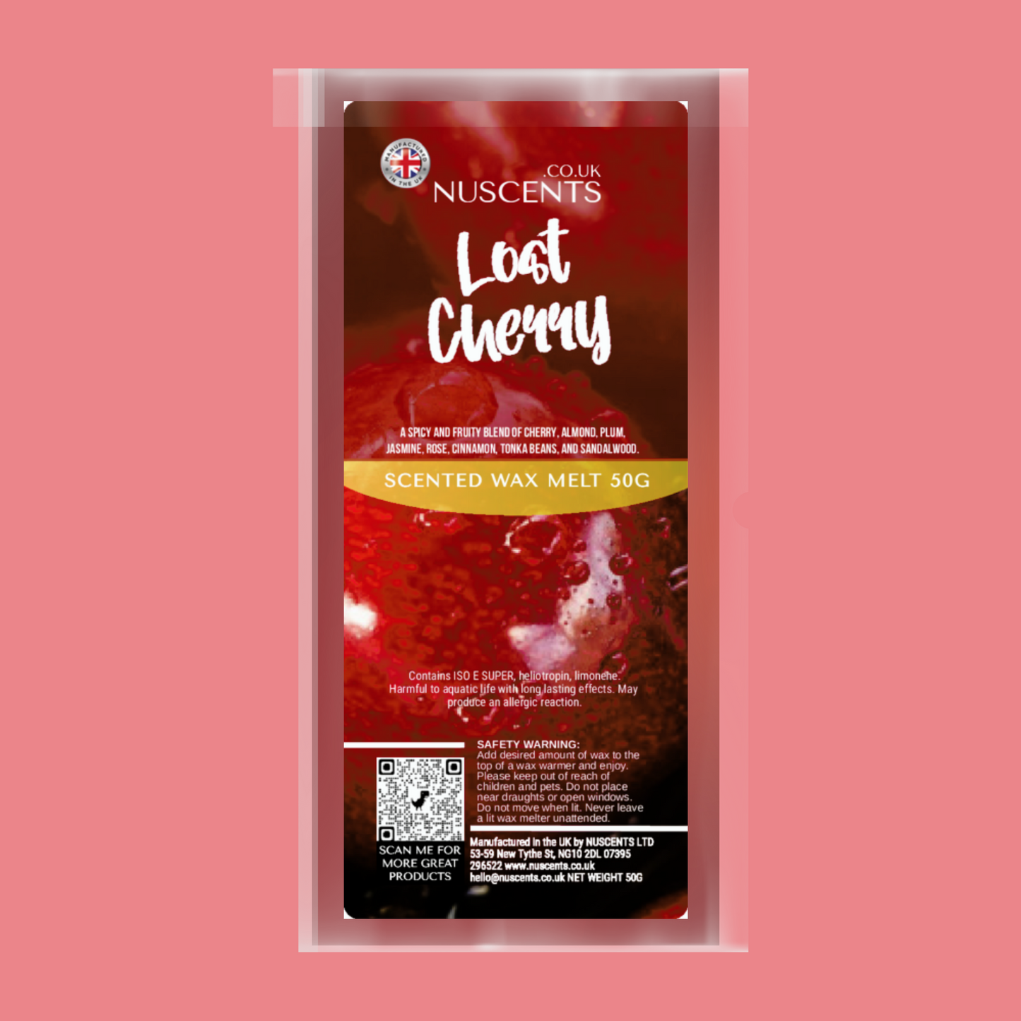50g Lost Cherry Scented Wax Melt