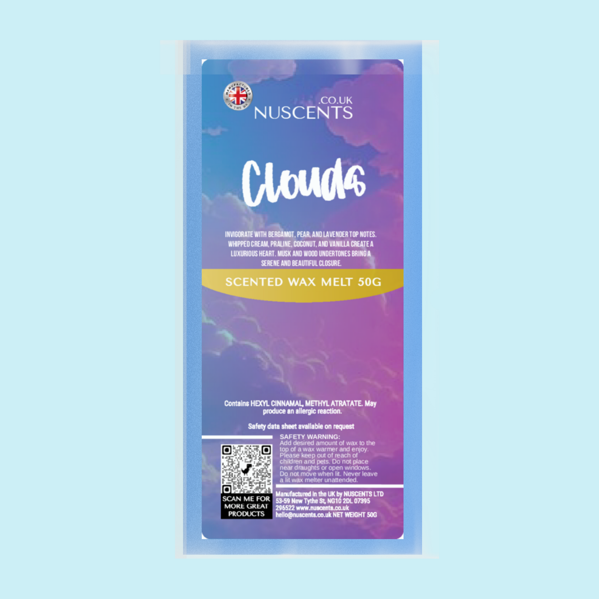 50g Clouds Scented Wax Melt