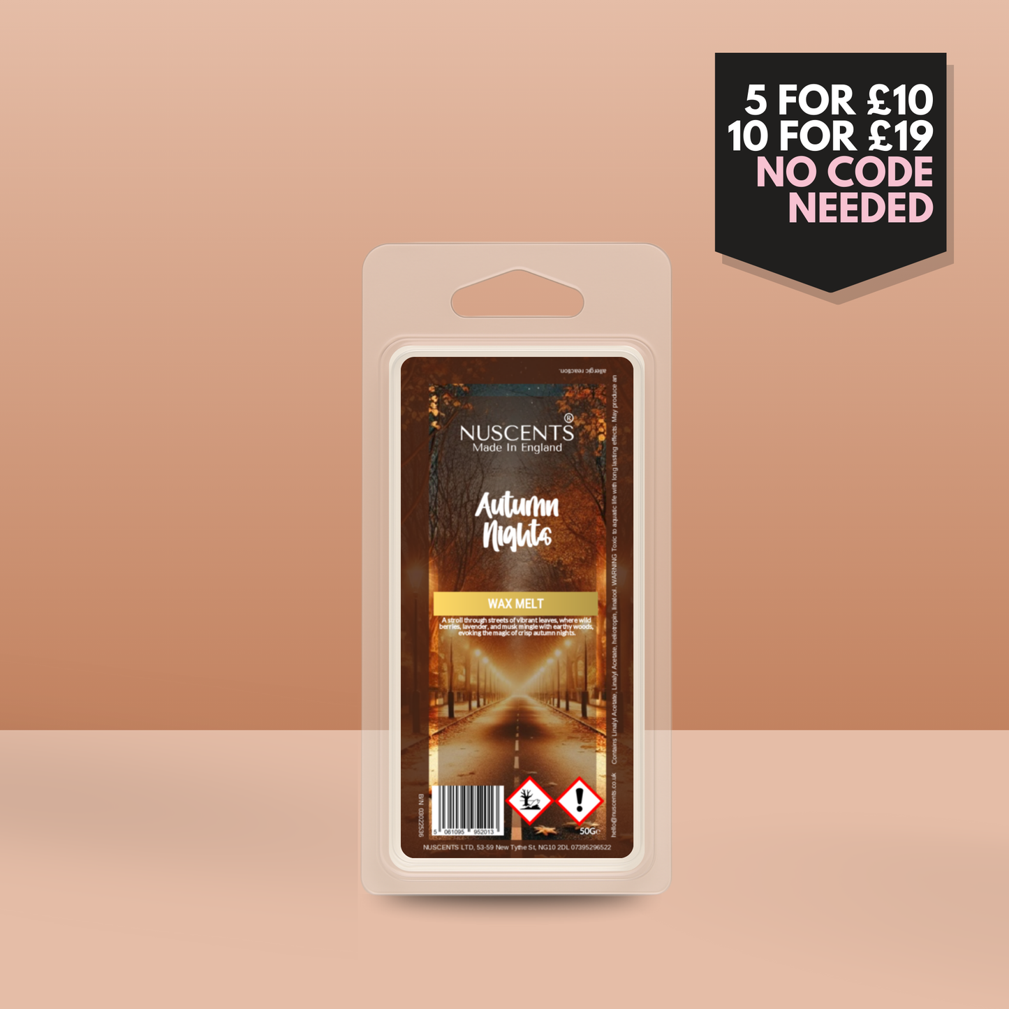 50g *LAST CHANCE Autumn Nights Scented Wax Melt