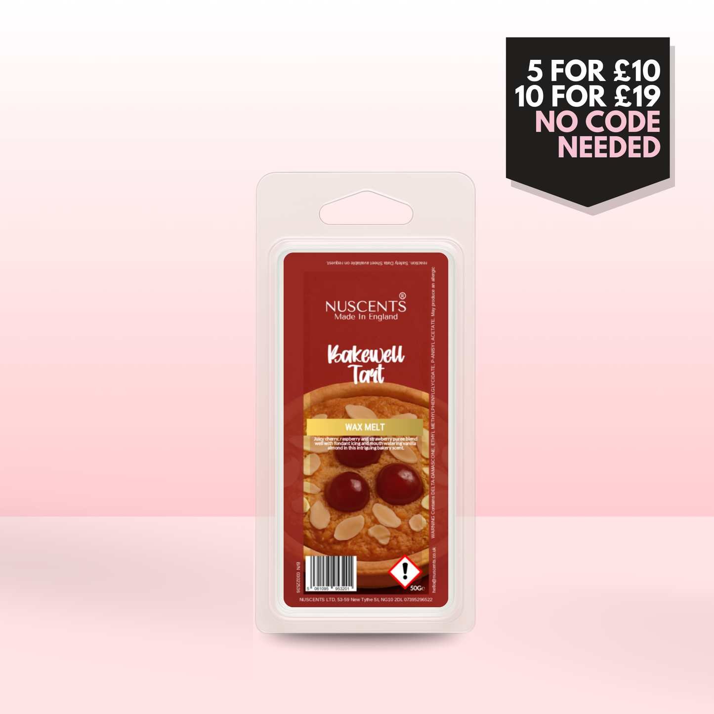 50g Bakewell Tart Scented Wax Melt