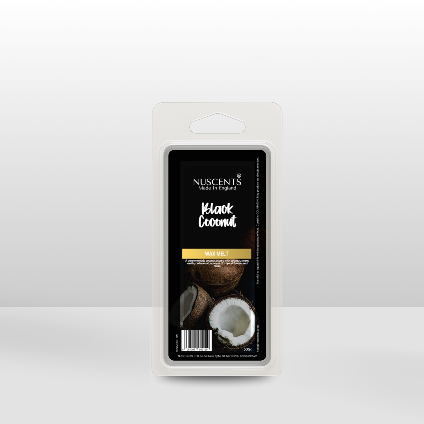 50g Black Coconut Scented Wax Melt