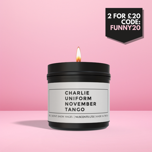 Charlie Uniform November Tango Candle