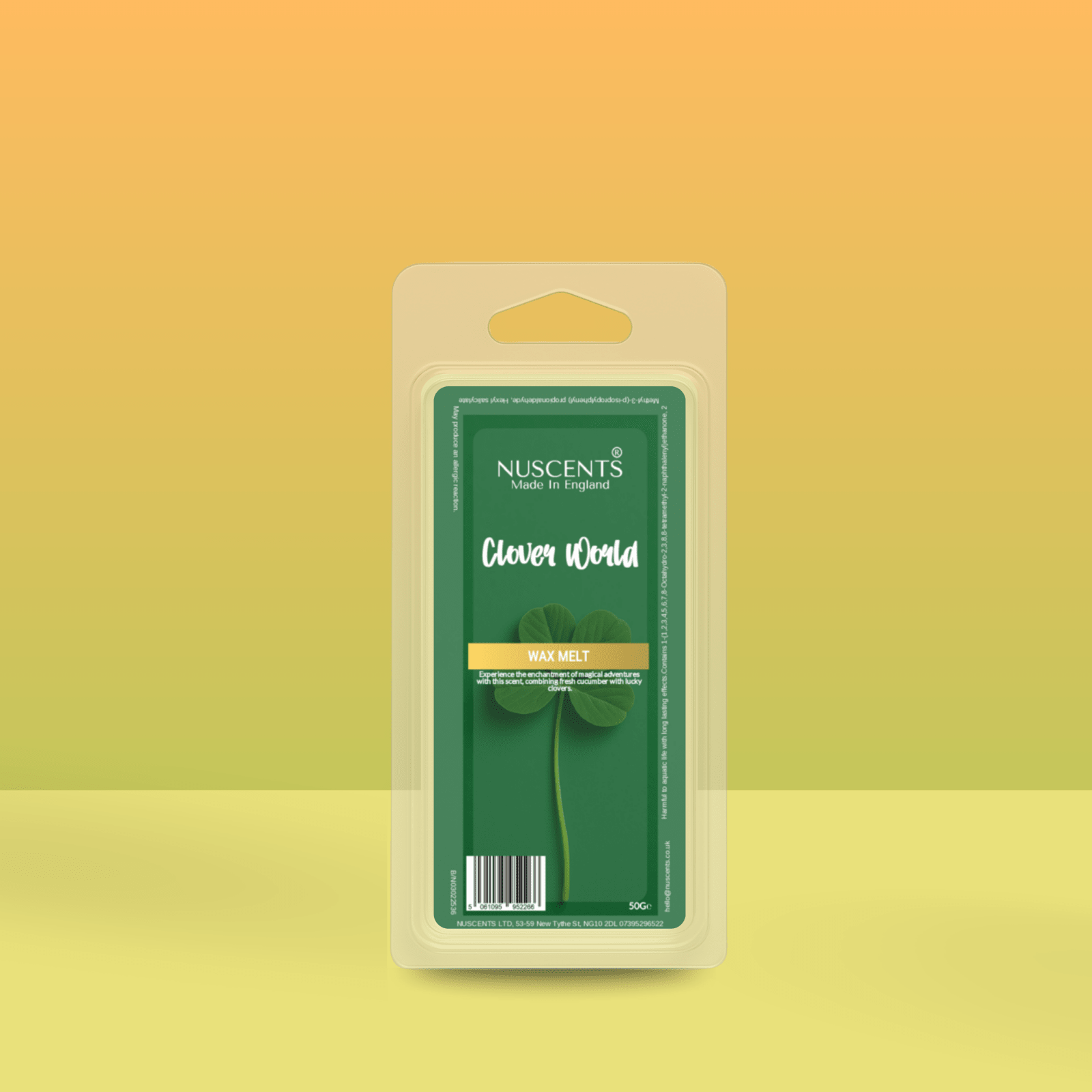 50g *Clover World Scented Wax Melt - Nuscents
