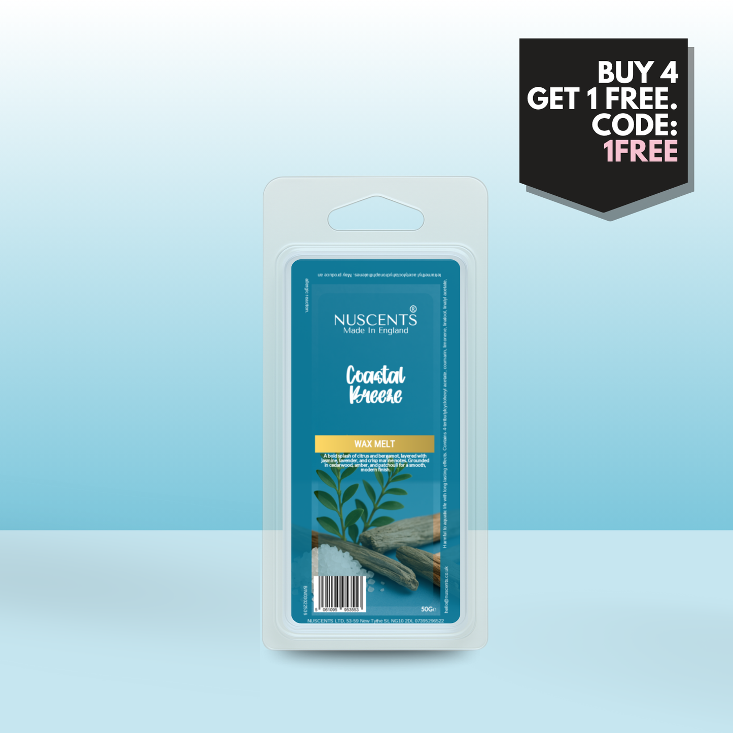 50g *NEW Coastal Breeze Scented Wax Melt
