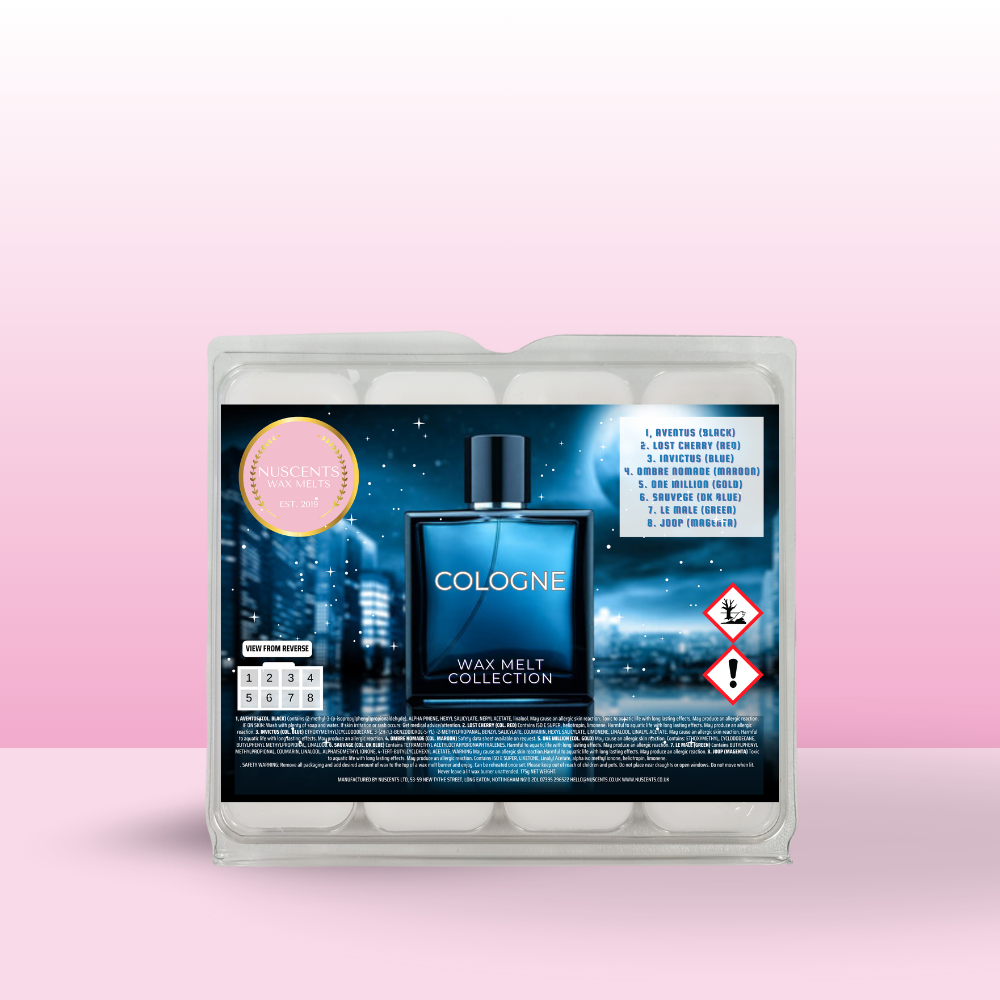 Cologne For Him 8 Scent Wax Melt Scent Collection Box