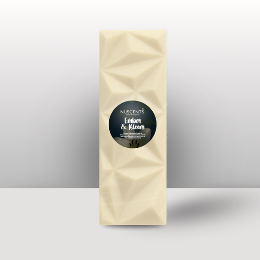 Ember & Bloom wax melt snap bar XL in cream geometric design for home fragrance