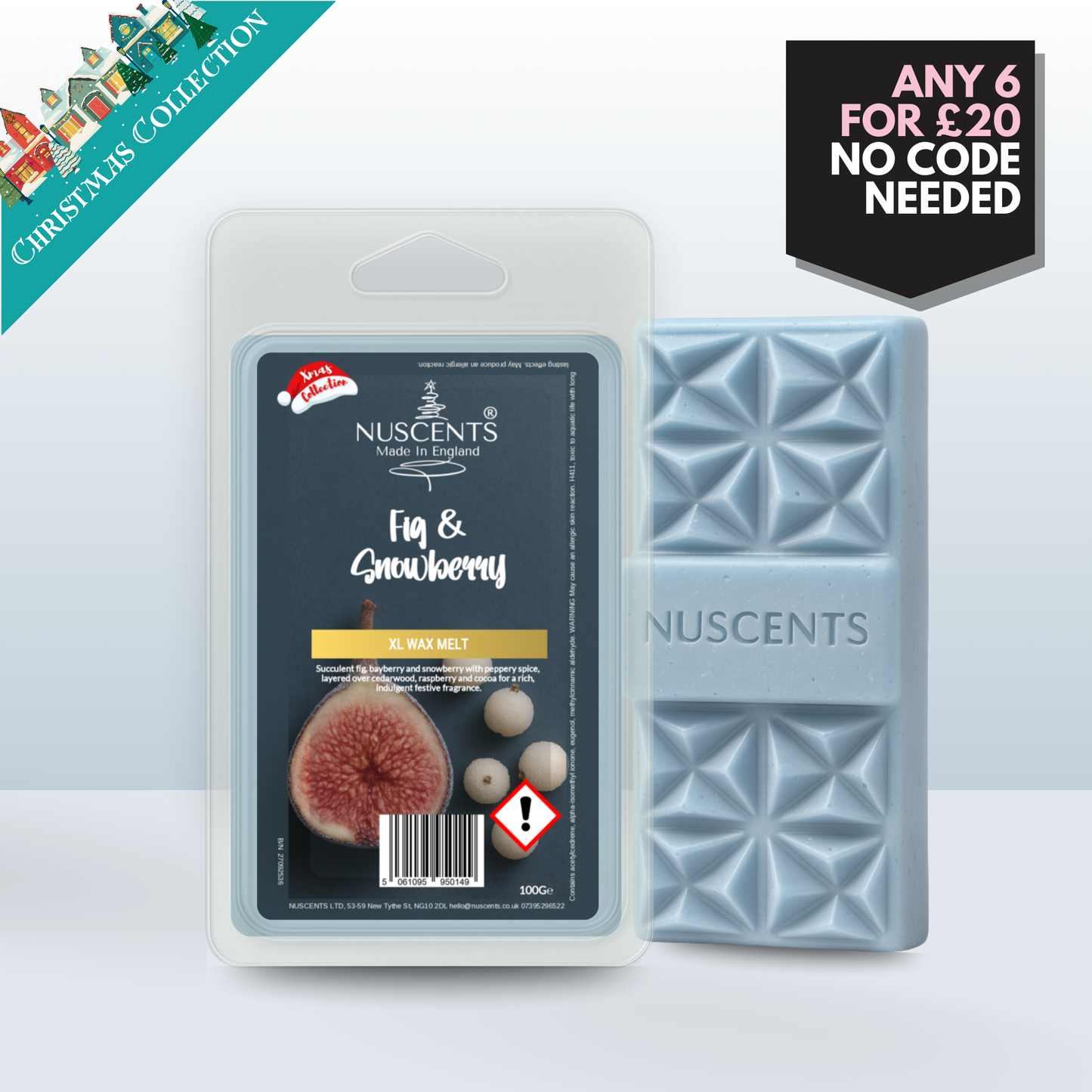*CHRISTMAS Fig & Snowberry Wax Melt 100g XL