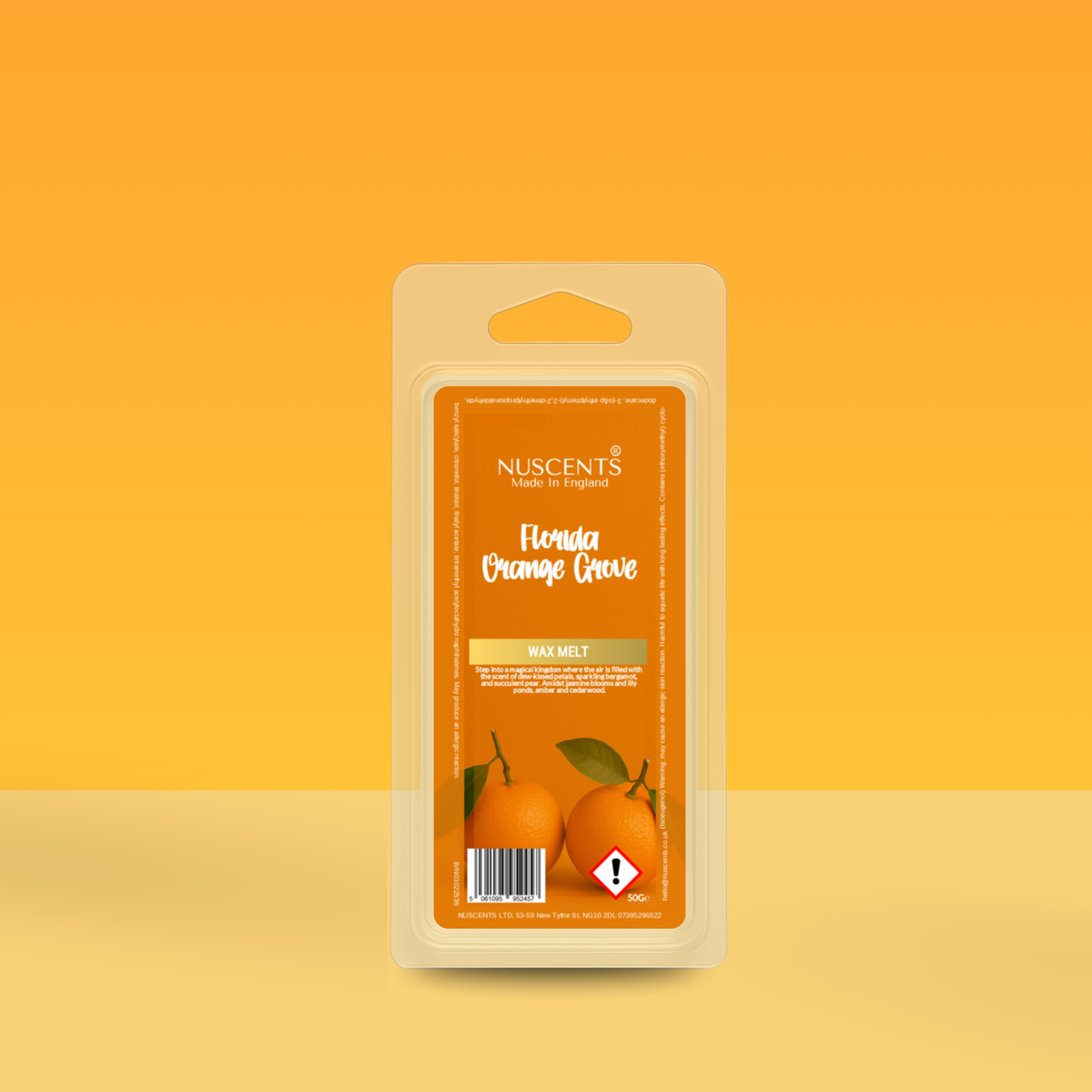 50g Florida Orange Grove Scented Wax Melt - Nuscents