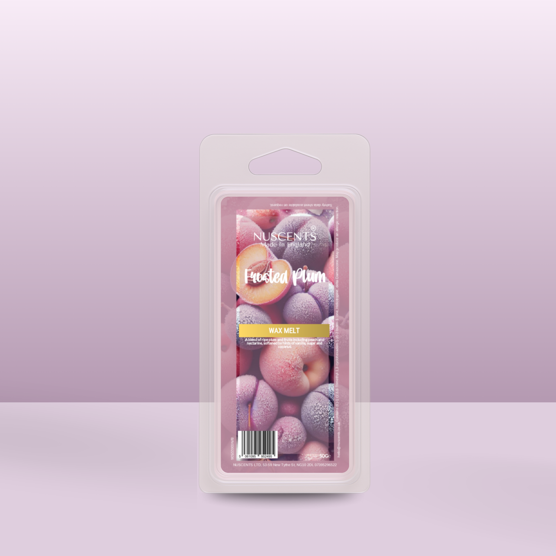 50g CHRISTMAS Frosted Plum Scented Wax Melt - Nuscents