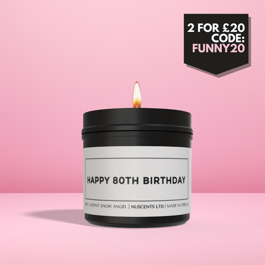 Happy 80th Birthday Candle