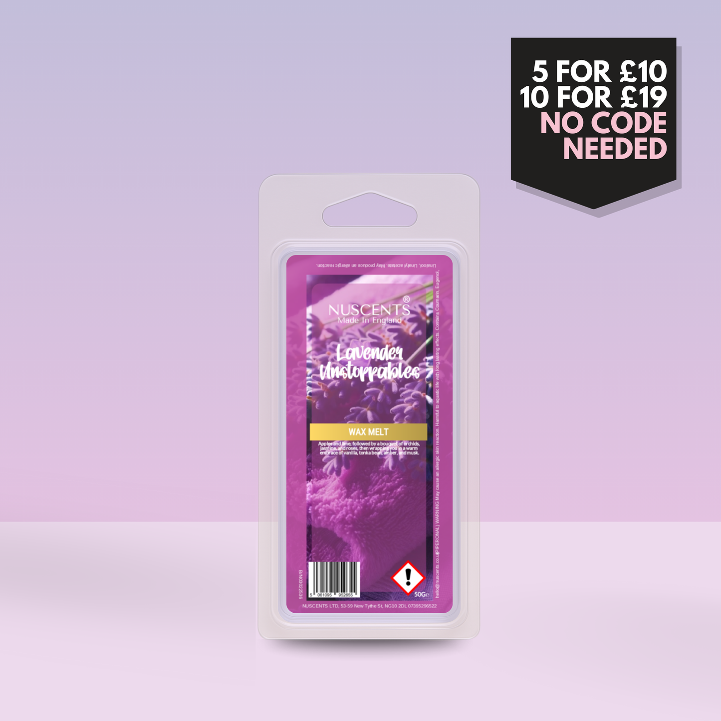 50g Lavender Unstoppables Scented Wax Melt