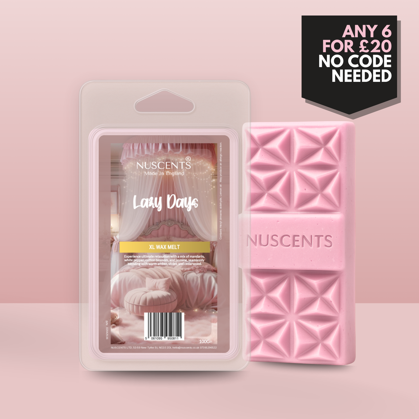 *LAST CHANCE Lazy Days Wax Melt 100g XL