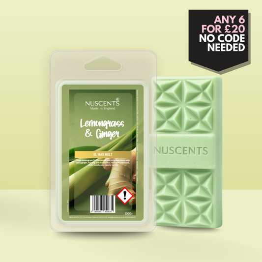 *LAST CHANCE Lemongrass & Ginger V2 Wax Melt 100g XL