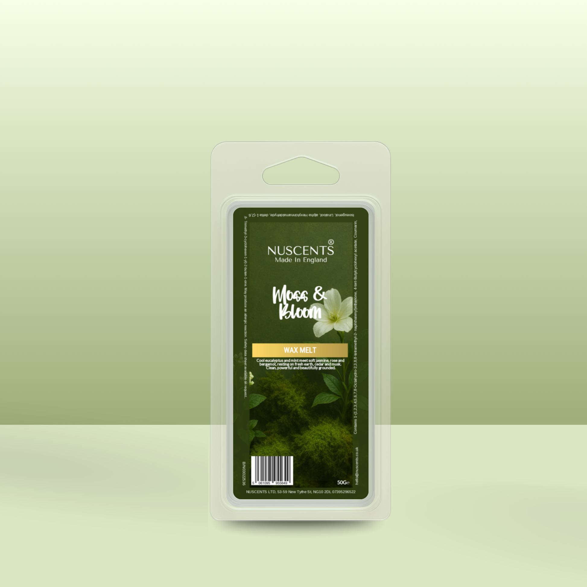 50g *NEW Moss & Bloom Scented Wax Melt - Nuscents
