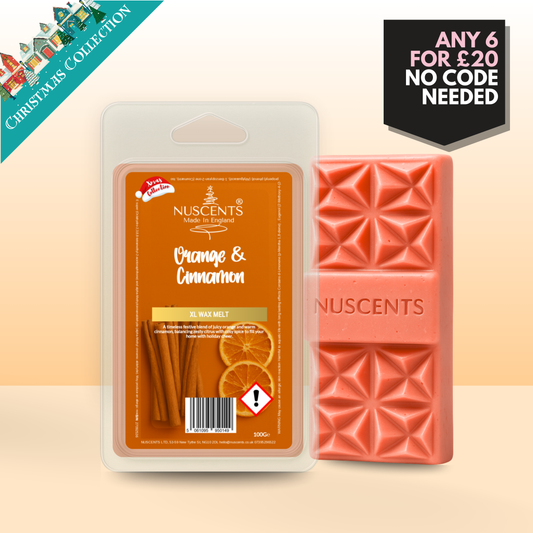 *CHRISTMAS Orange & Cinnamon Wax Melt 100g XL
