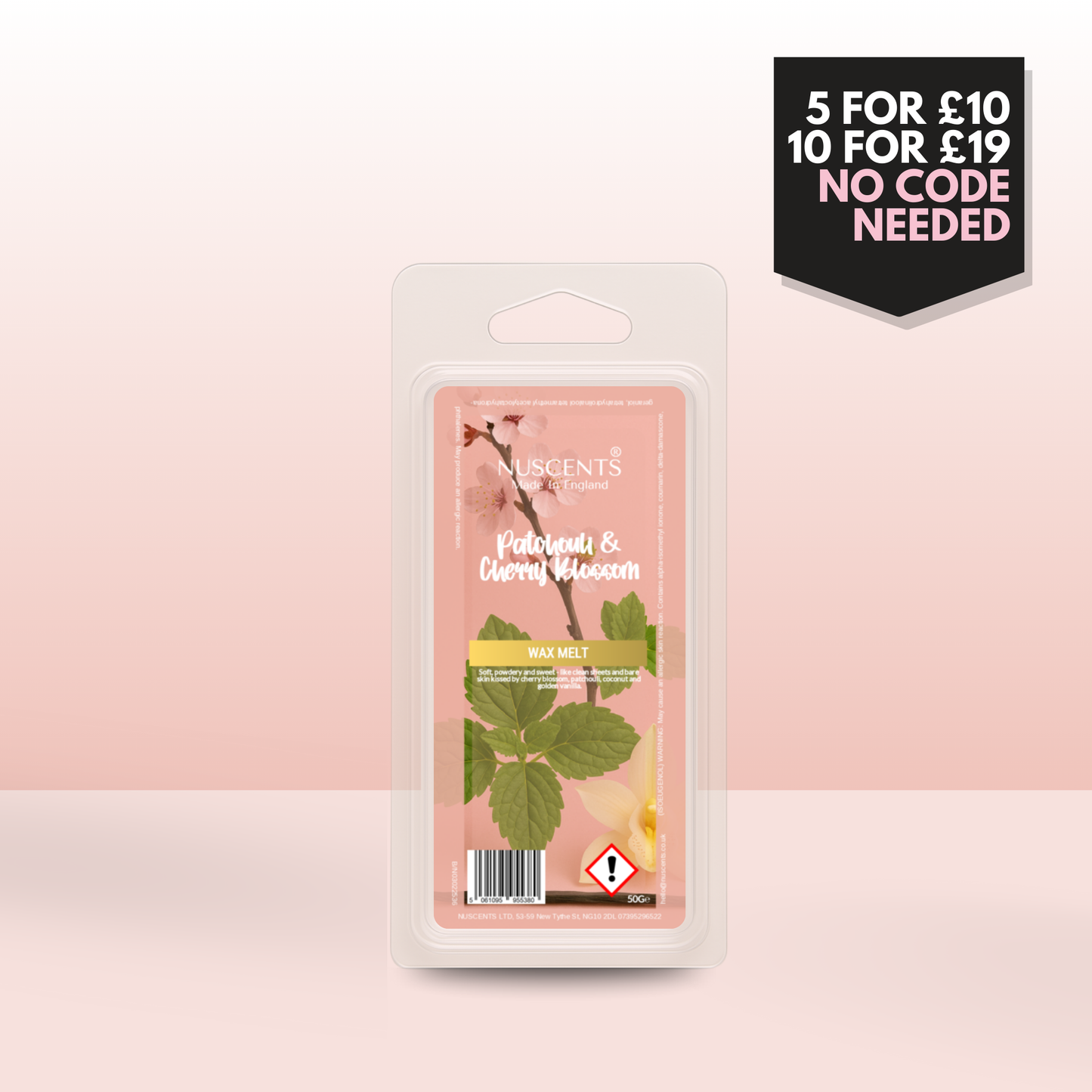 50g *NEW Patchouli & Cherry Blossom Scented Wax Melt