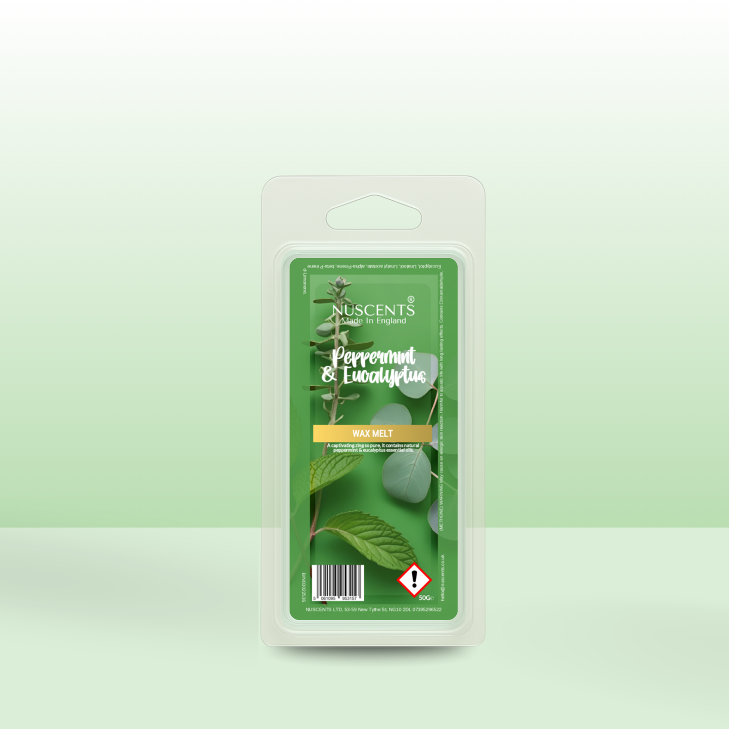 50g *Peppermint & Eucalyptus Scented Wax Melt