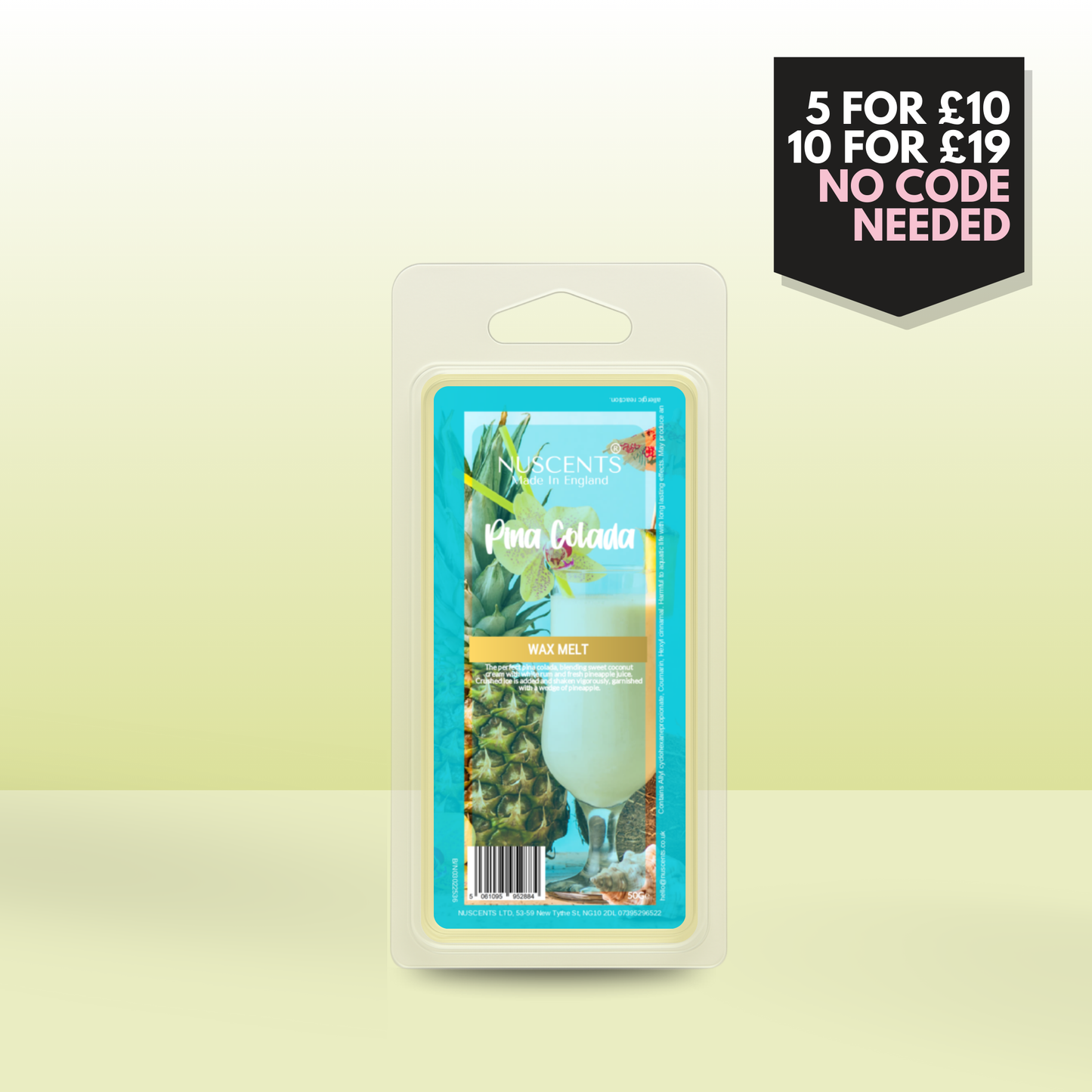 50g *LAST CHANCE Pina Colada Scented Wax Melt
