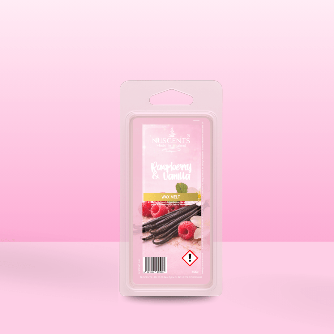 50g *Raspberry & Vanilla Scented Wax Melt - Nuscents