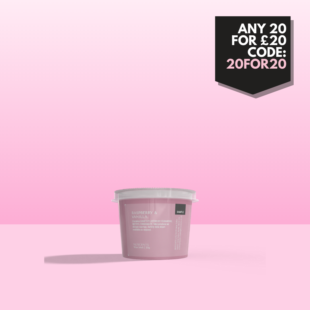 Raspberry & Vanilla Wax Melt Sample 25g