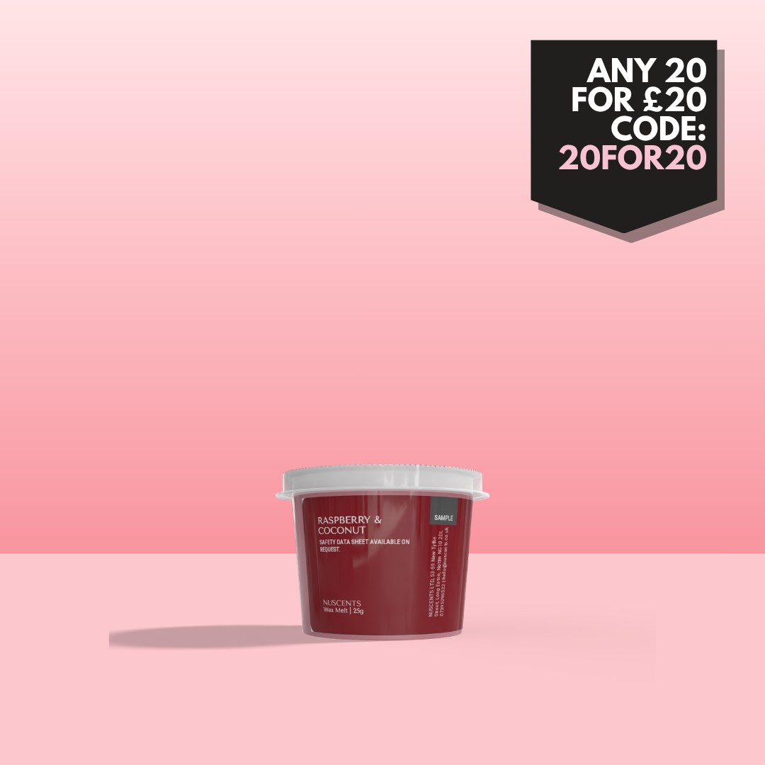 *Raspberry & Coconut Wax Melt Sample 25g
