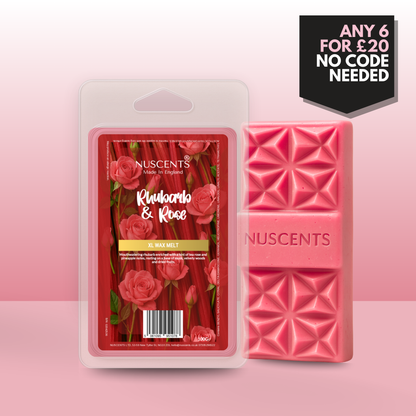Rhubarb & Rose Wax Melt 100g XL
