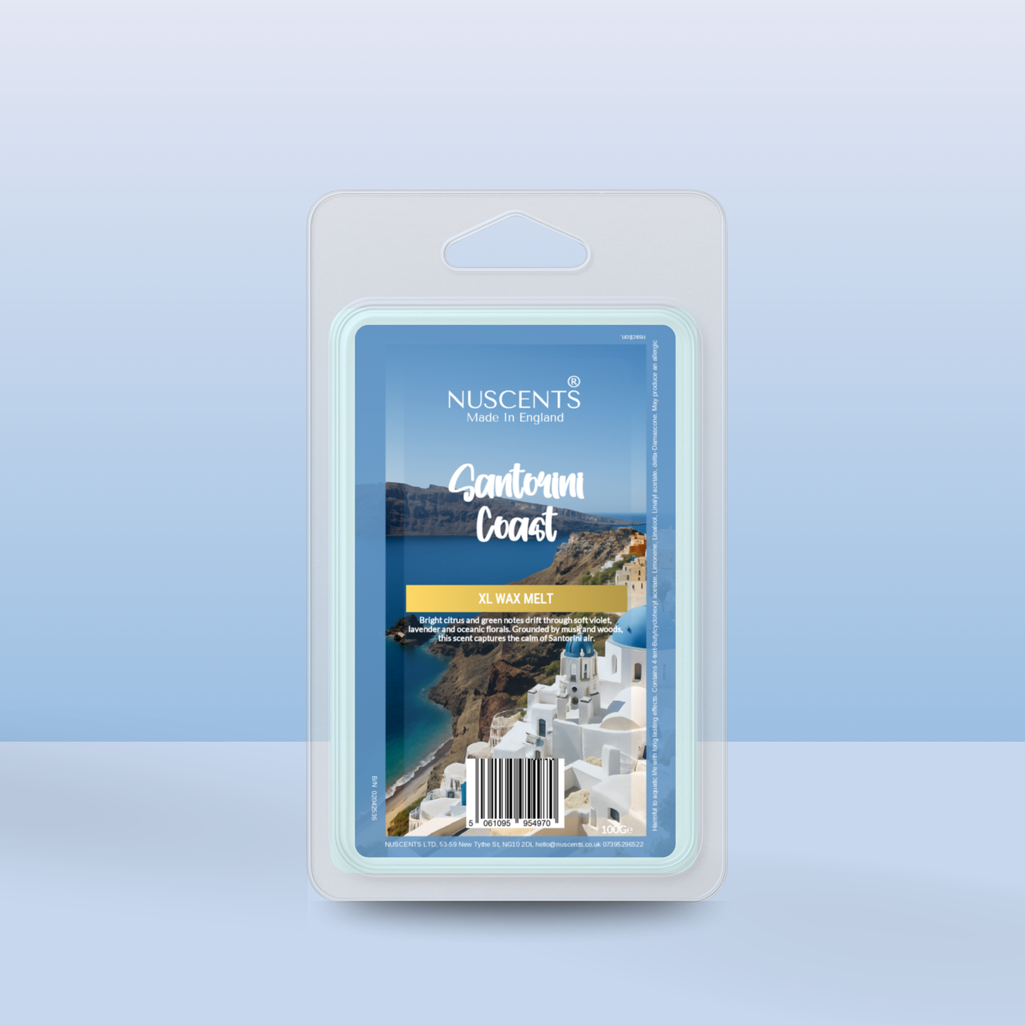 *NEW Santorini Coast XL Wax Melt - Nuscents