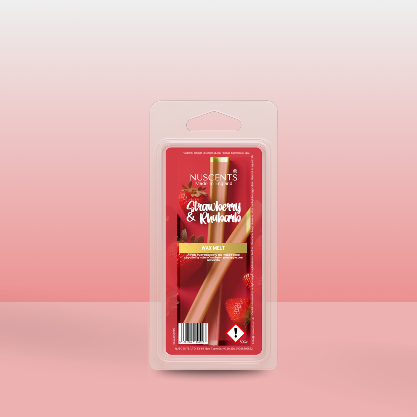 50g Strawberry & Rhubarb Scented Wax Melt