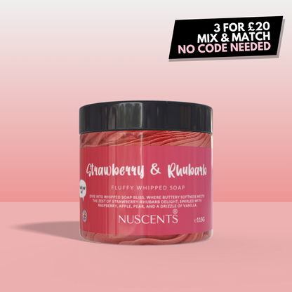 Strawberry & Rhubarb Whipped Soap