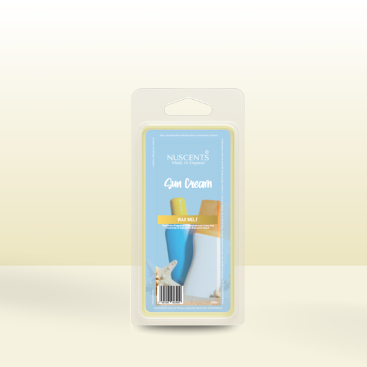 50g *LAST CHANCE Sun Cream Scented Wax Melt - Nuscents