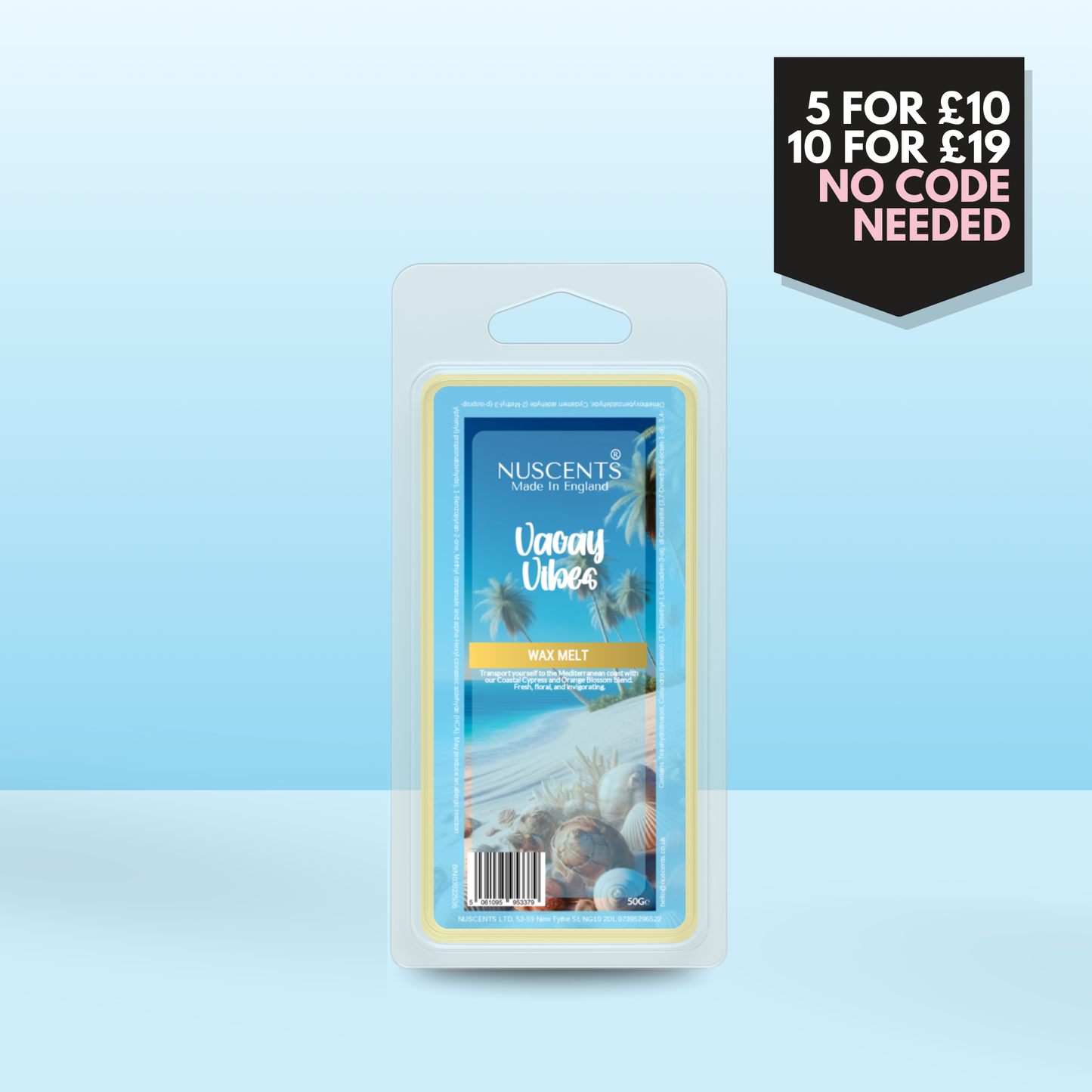 50g Vacay Vibes Scented Wax Melt