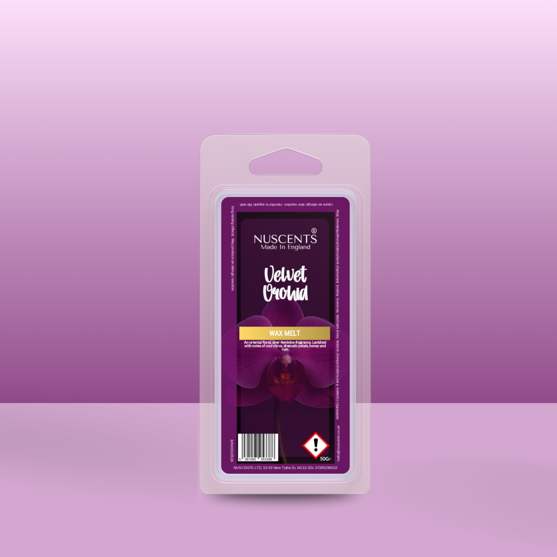 50g *LAST CHANCE Velvet Orchid Scented Wax Melt - Nuscents