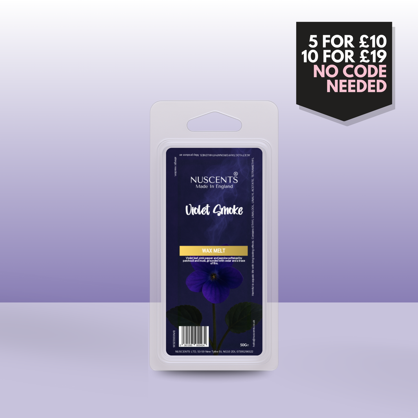 50g *NEW Violet Smoke Scented Wax Melt