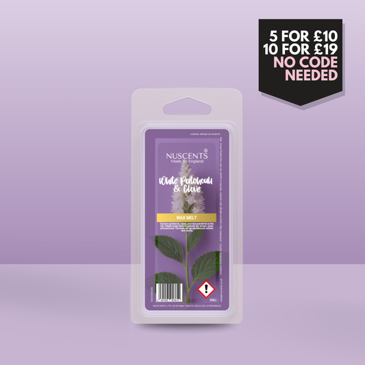 50g *LAST CHANCE White Patchouli & Clove Scented Wax Melt