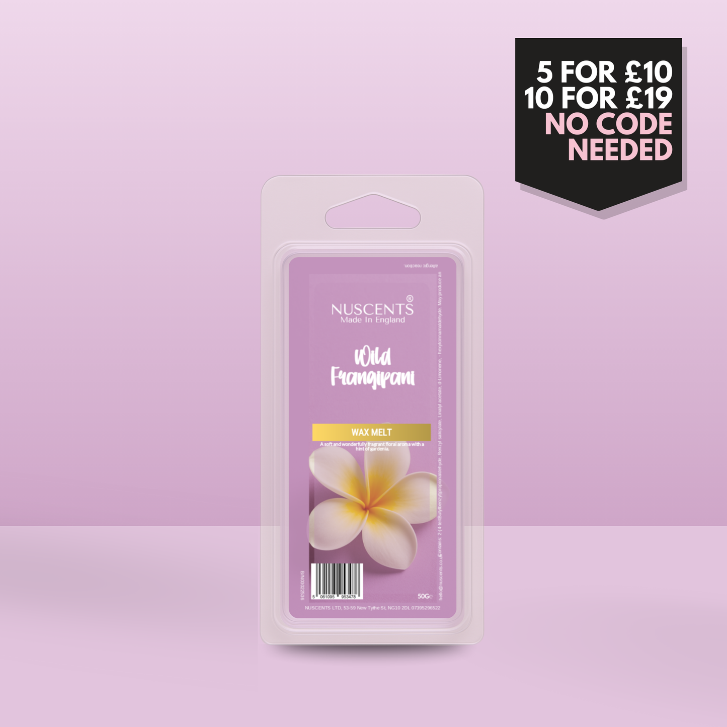 50g *NEW Wild Frangipani Scented Wax Melt