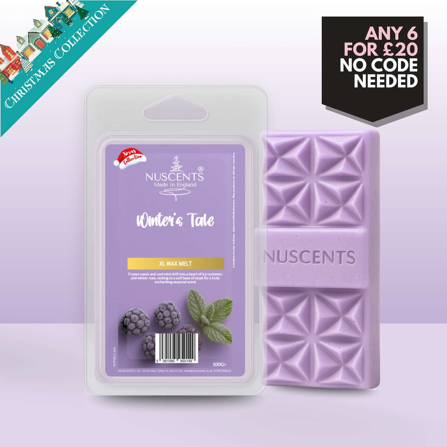 *CHRISTMAS Winter's Tale Wax Melt 100g XL