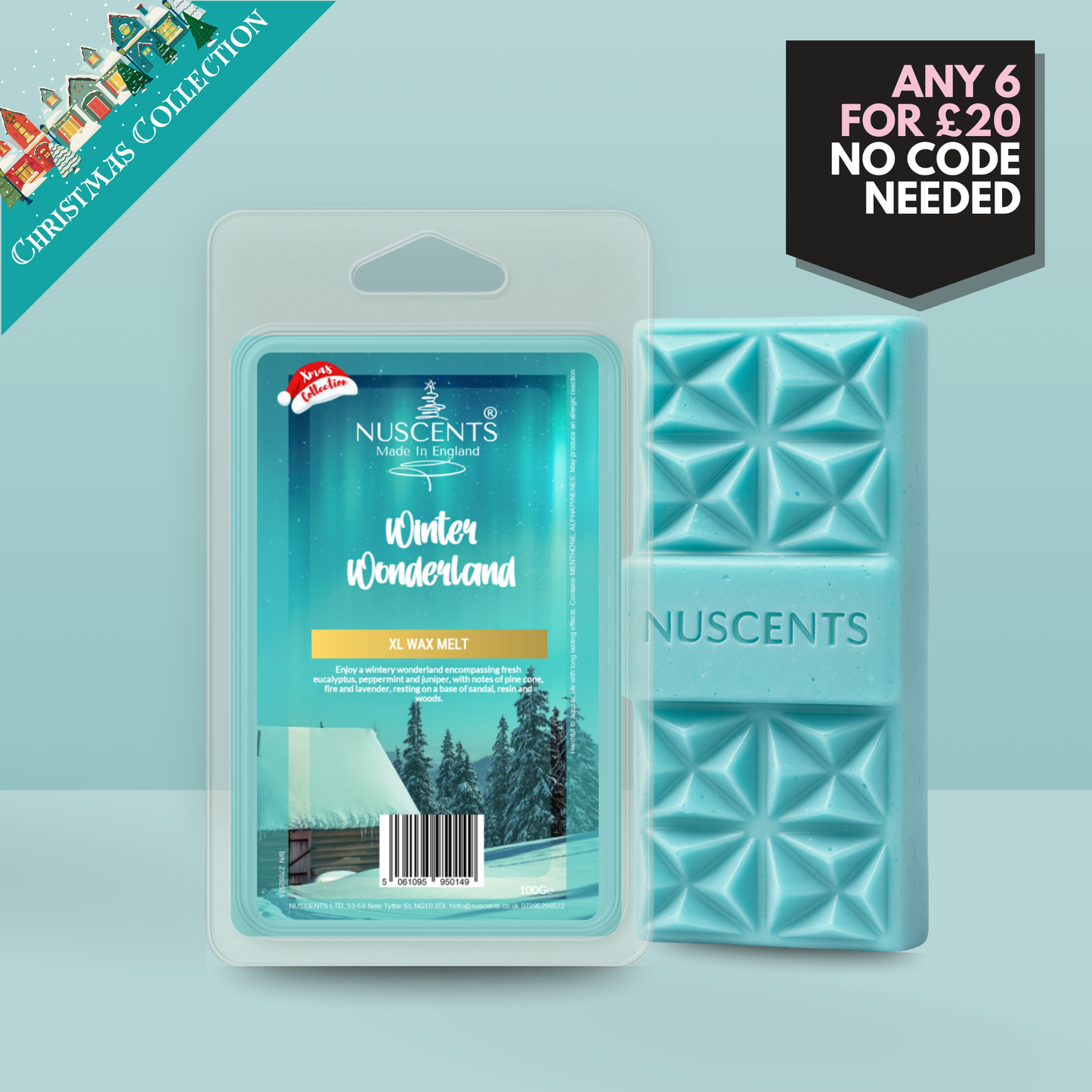 *CHRISTMAS Winter Wonderland Wax Melt 100g XL