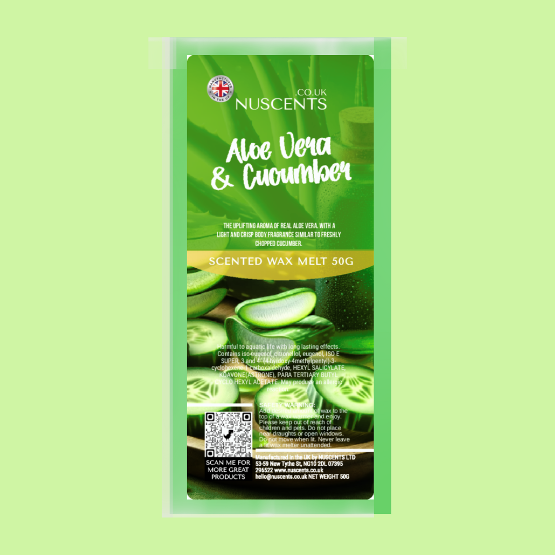 50g Aloe Vera & Cucumber Scented Wax Melt