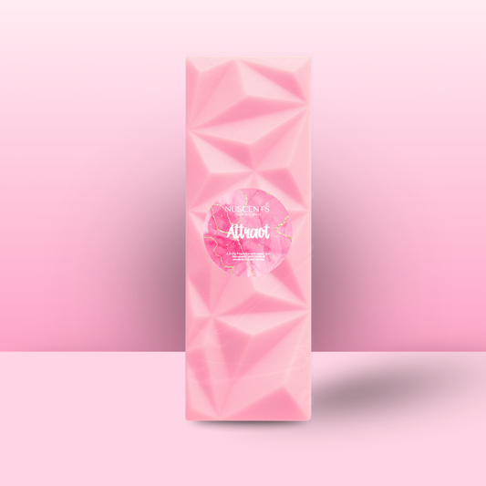 Pink wax melt snap bar XL with geometric design for home fragrance
